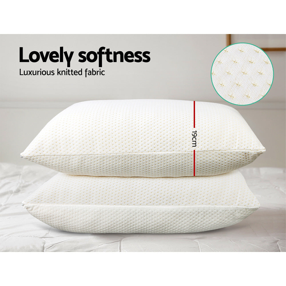 Bedding Set of 2 Visco Elastic Memory Foam Pillows Pillow Fast shipping On sale