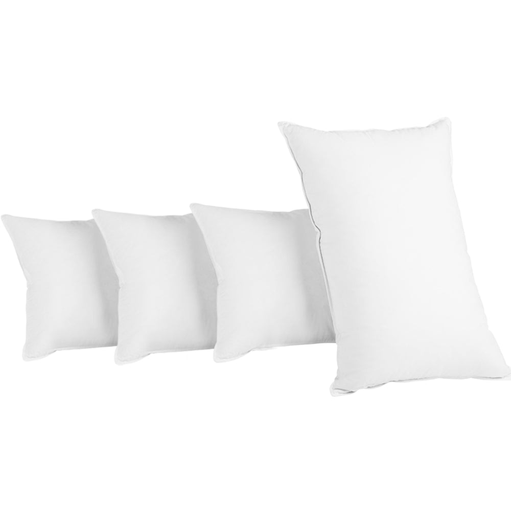 Bedding Set of 4 Medium & Firm Cotton Pillows Pillow Fast shipping On sale