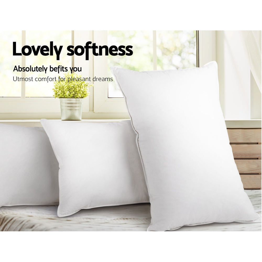 Bedding Set of 4 Medium & Firm Cotton Pillows Pillow Fast shipping On sale