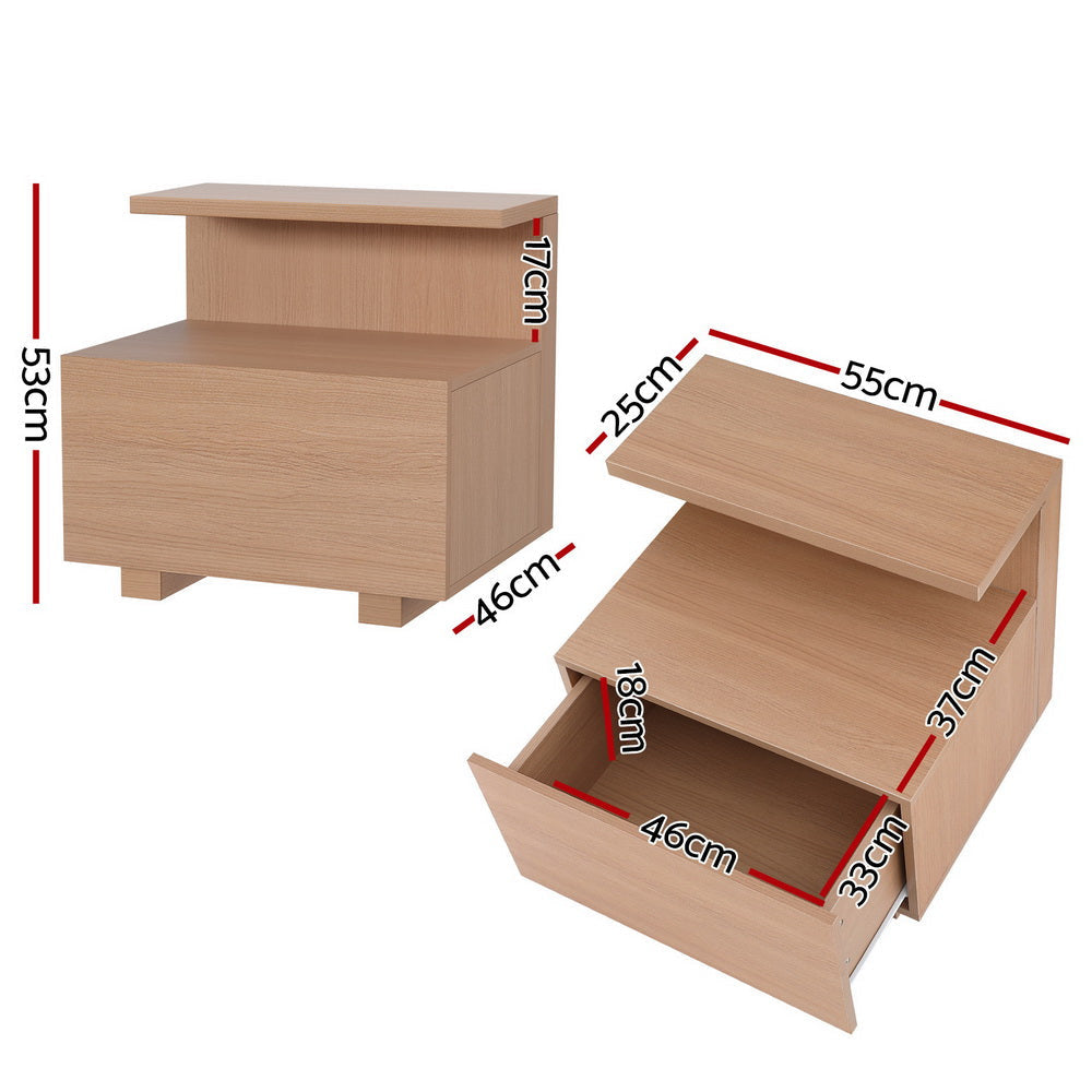 Bedside Table 1 Drawer - Pine Fast shipping On sale