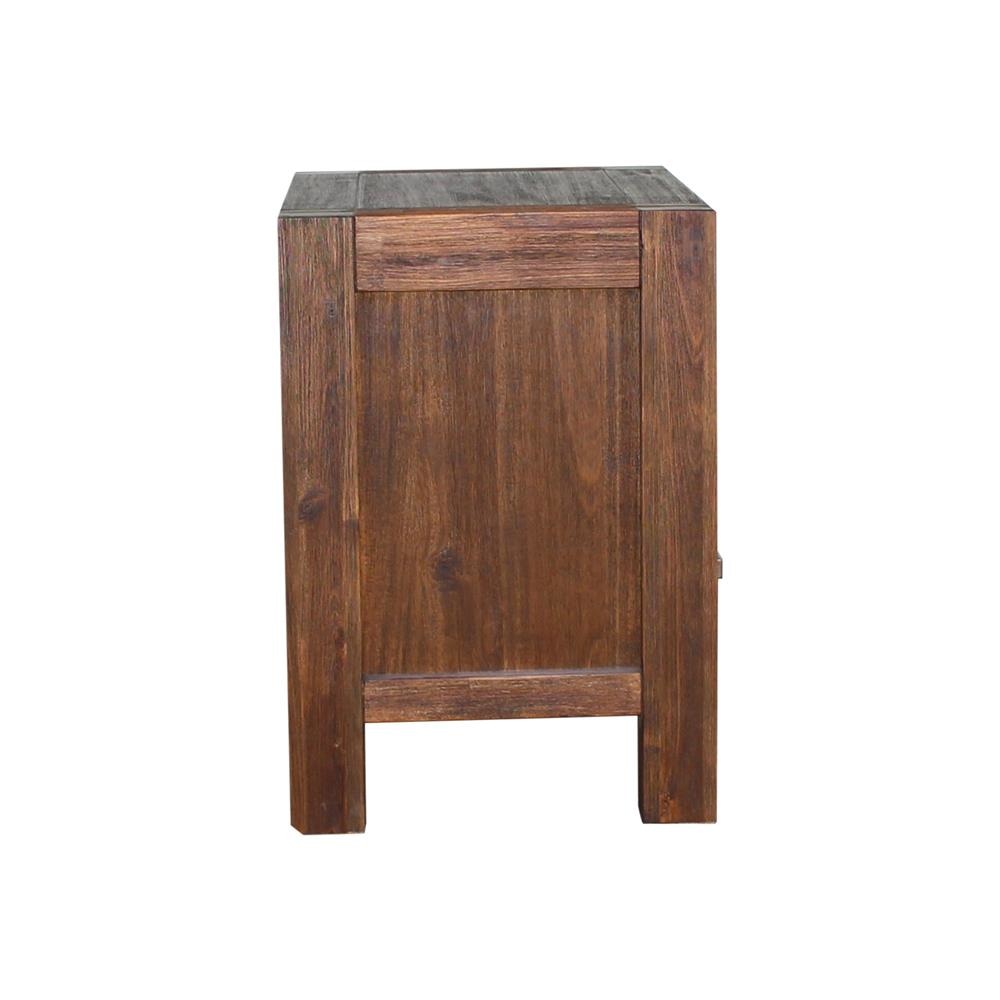 Bedside Table 2 drawers Night Stand Solid Wood Acacia Storage in Chocolate Colour Fast shipping On sale