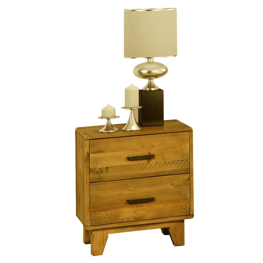 Bedside Table 2 drawers Night Stand Solid Wood Storage Light Brown Colour Fast shipping On sale