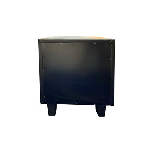 Bedside Table 2 drawers PU Leather Side Night Stand Storage in Black Colour Fast shipping On sale