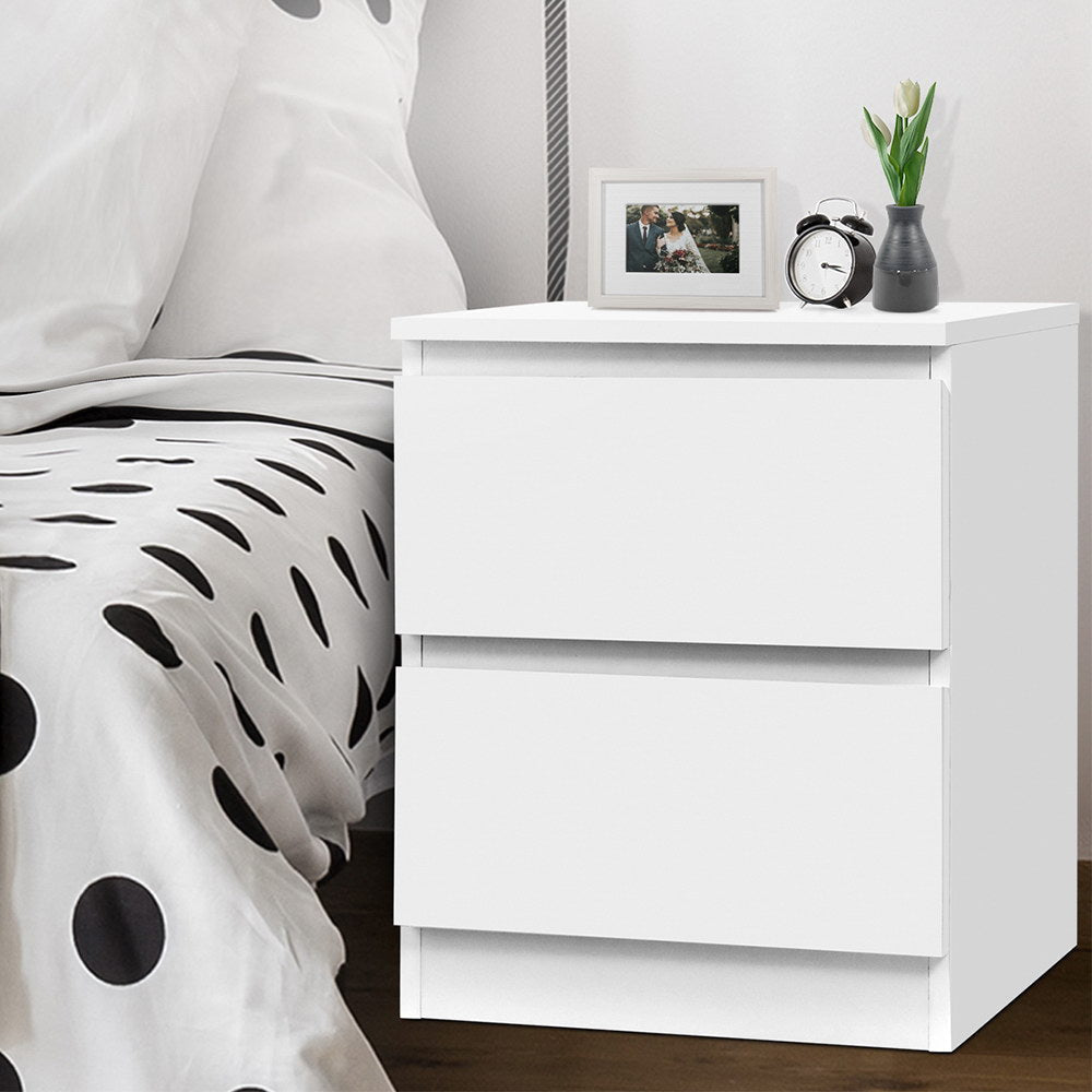 Bedside Table Cabinet Lamp Side Tables Drawers Nightstand Unit White Fast shipping On sale