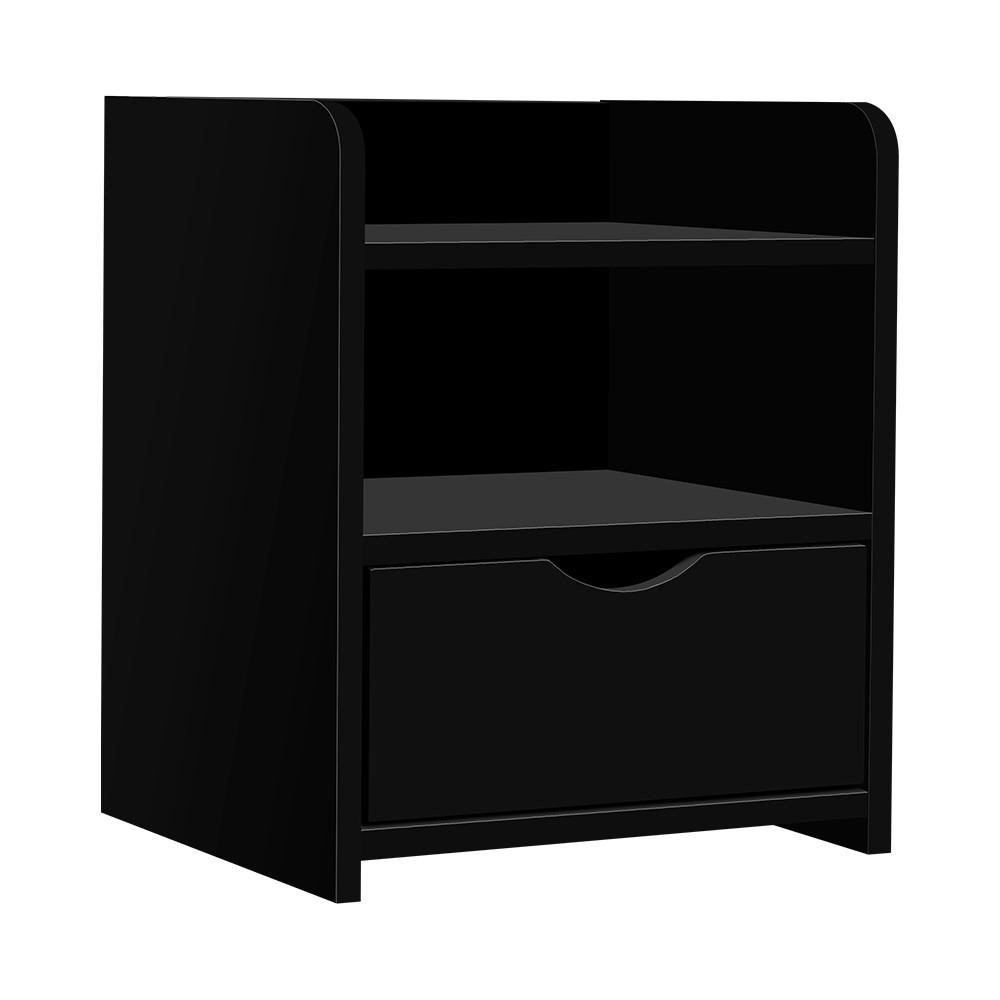 Bedside Table Drawer - Black Fast shipping On sale