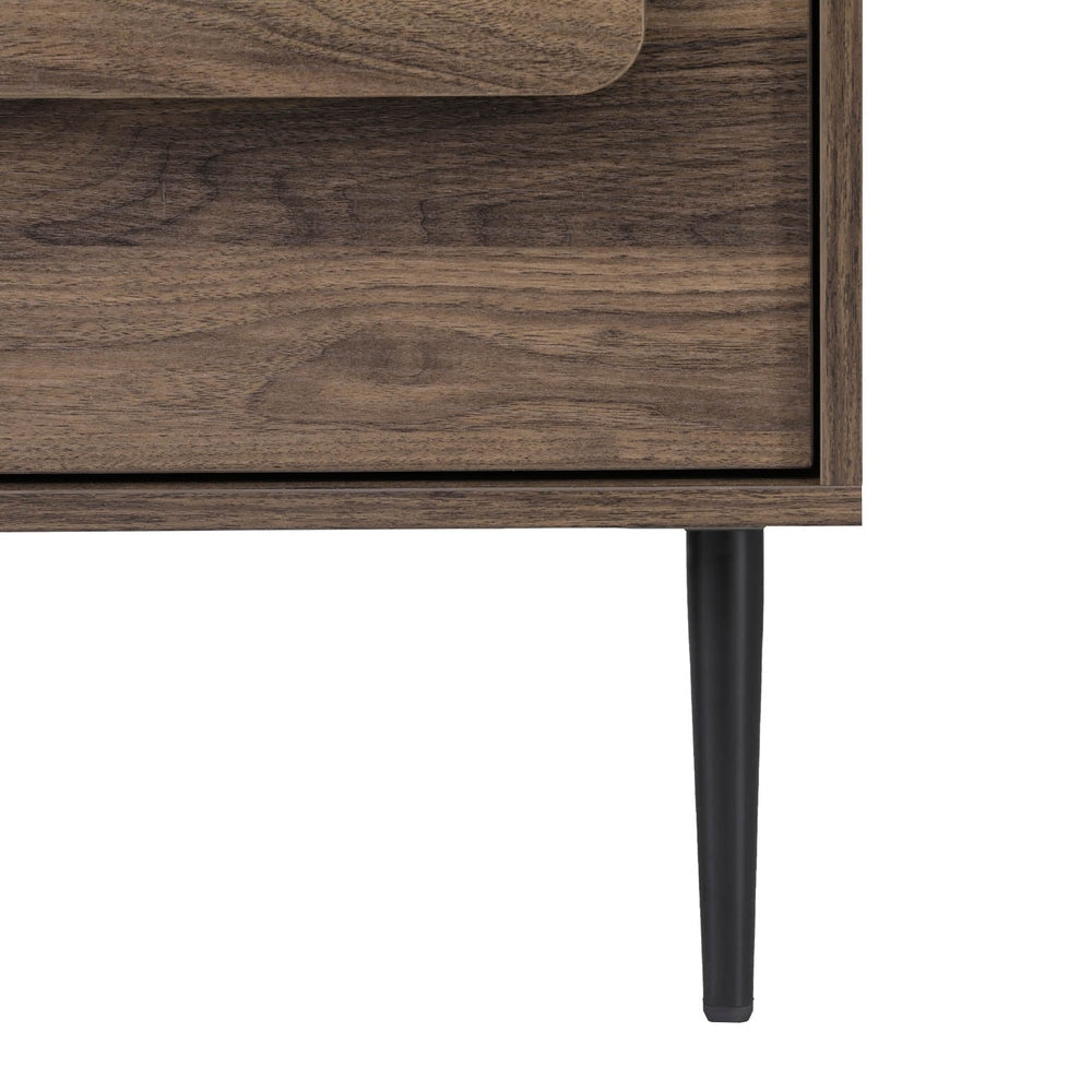 Bedside Table Nightstand 2 Drawers - Walnut Fast shipping On sale