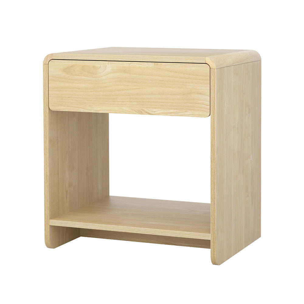 Bedside Table Nightstand Drawer Open Shelf Pine Fast shipping On sale