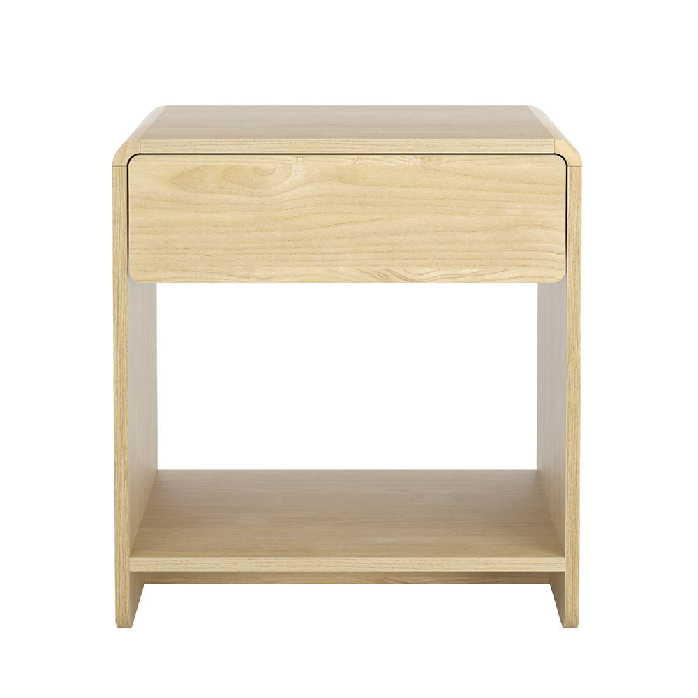 Bedside Table Nightstand Drawer Open Shelf Pine Fast shipping On sale