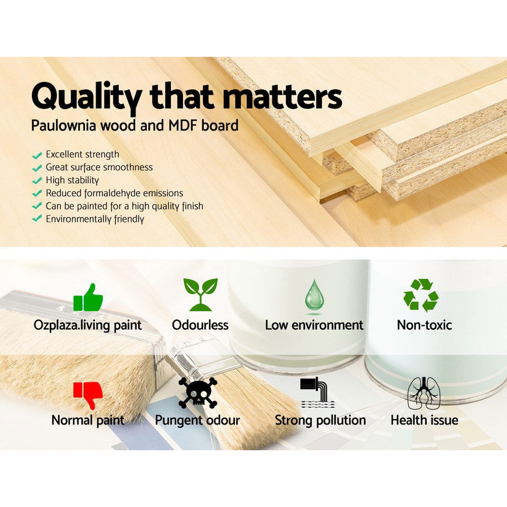 Bedside Table Nightstand Drawer Storage Cabinet Lamp Side Shelf White Fast shipping On sale