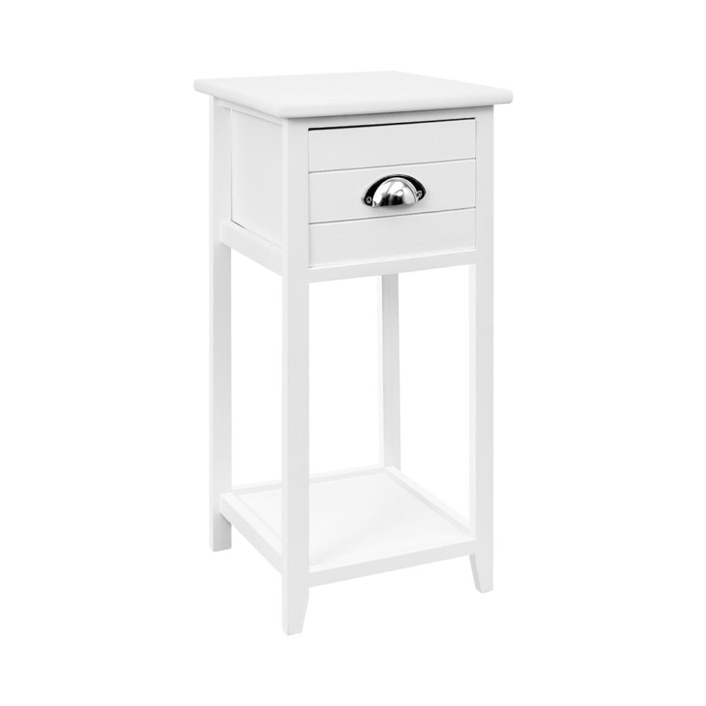 Bedside Table Nightstand Drawer Storage Cabinet Lamp Side Shelf White Fast shipping On sale