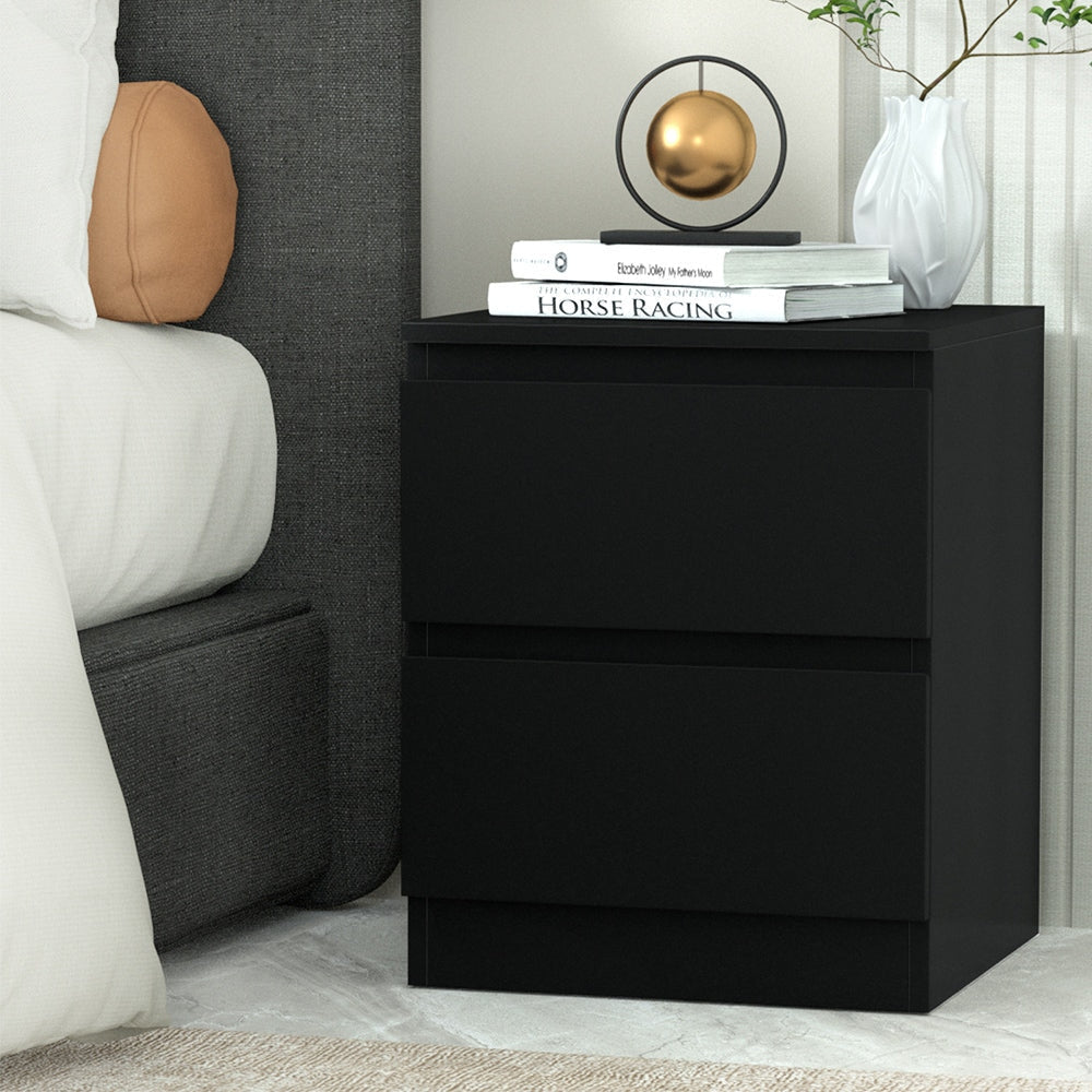 Bedside Tables Drawers Side Table Bedroom Furniture Nightstand Black Lamp Fast shipping On sale