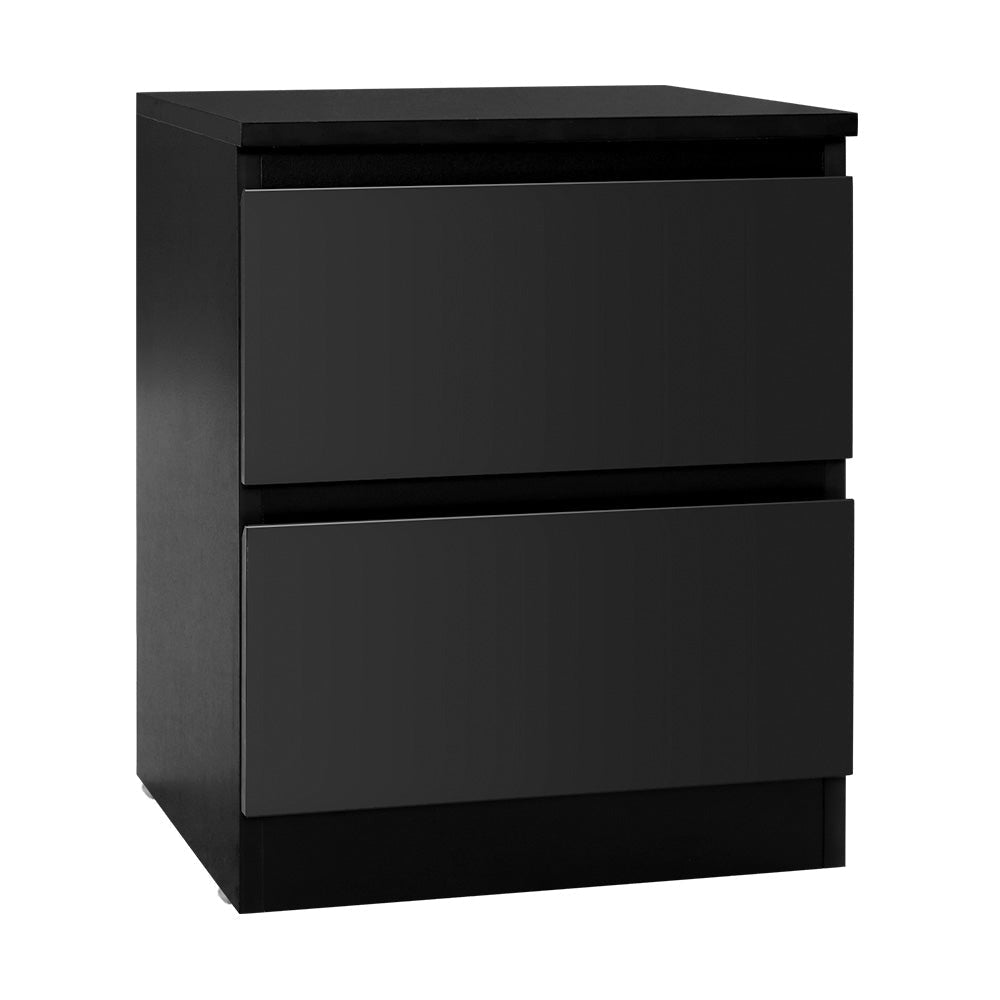Bedside Tables Drawers Side Table Bedroom Furniture Nightstand Black Lamp Fast shipping On sale