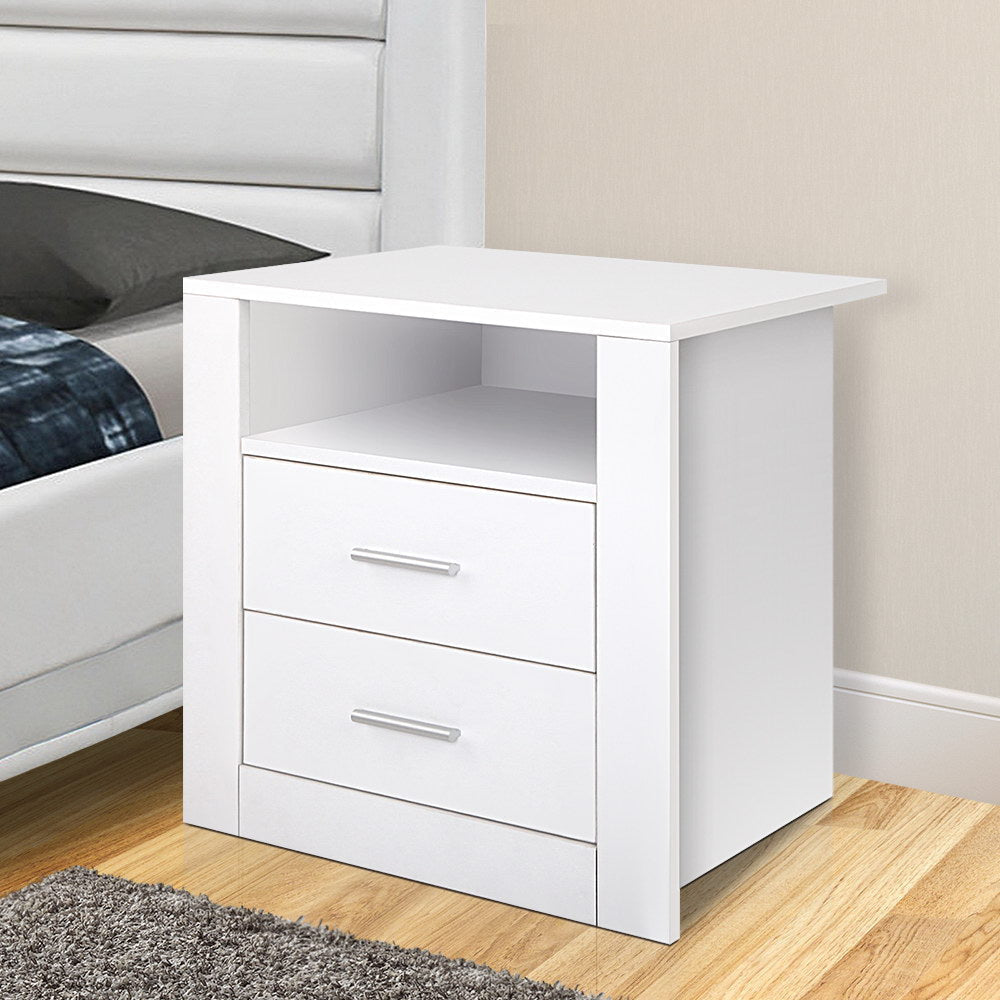 Bedside Tables Drawers Storage Cabinet Side Table White Fast shipping On sale