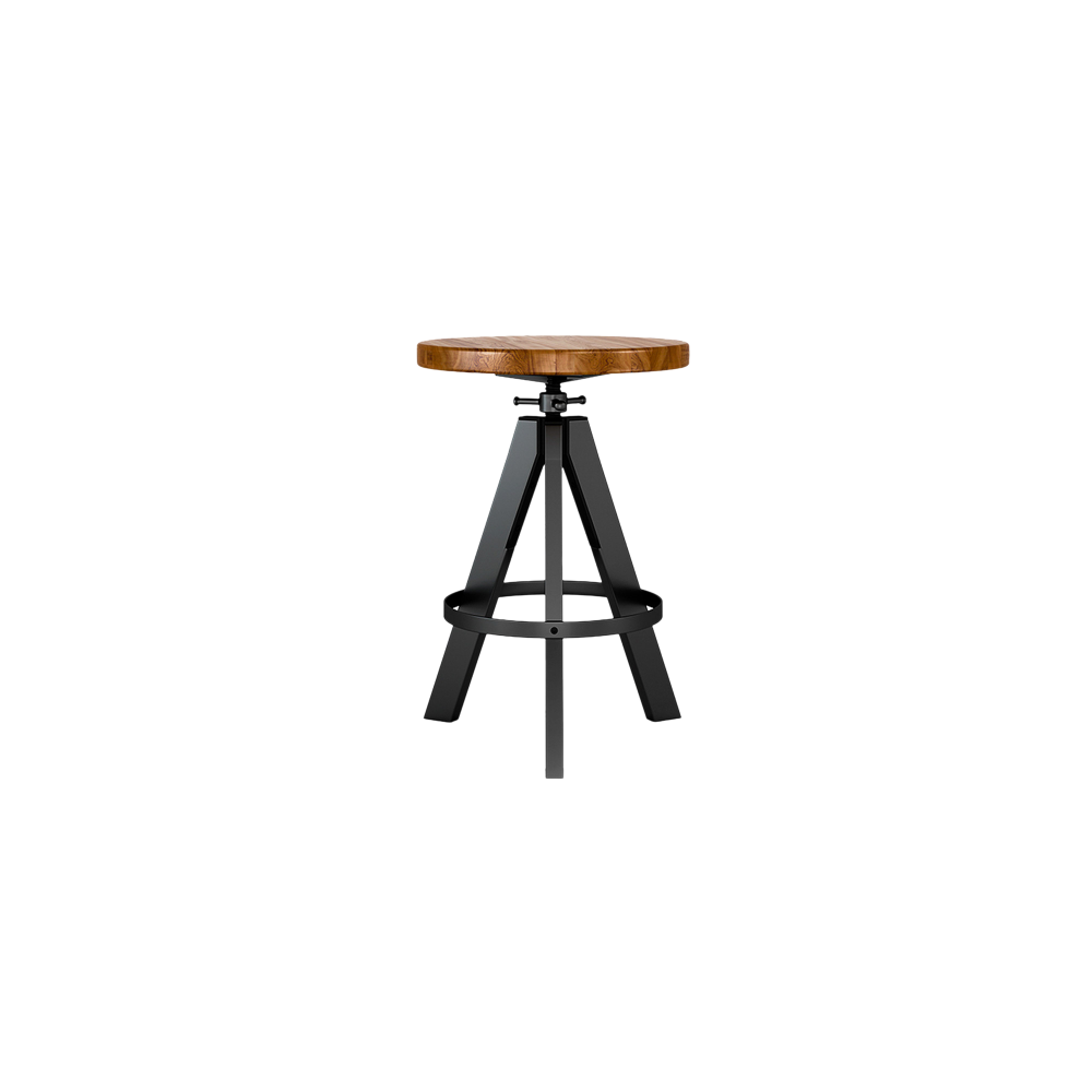 Bethnal Adjustable Kitchen Counter Bar Stool Dark Cinnamon Solid Ash Wood Fast shipping On sale