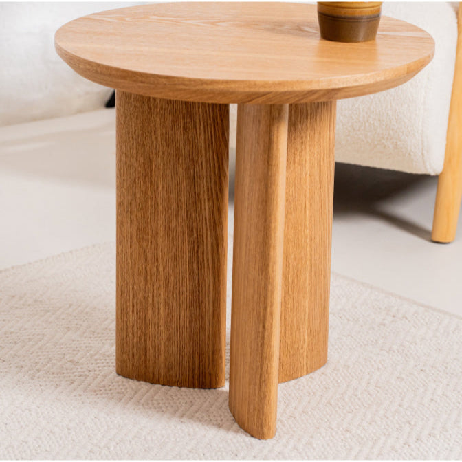 Bexley Classic Wooden Veneer End Lamp Side Table Natural Fast shipping On sale