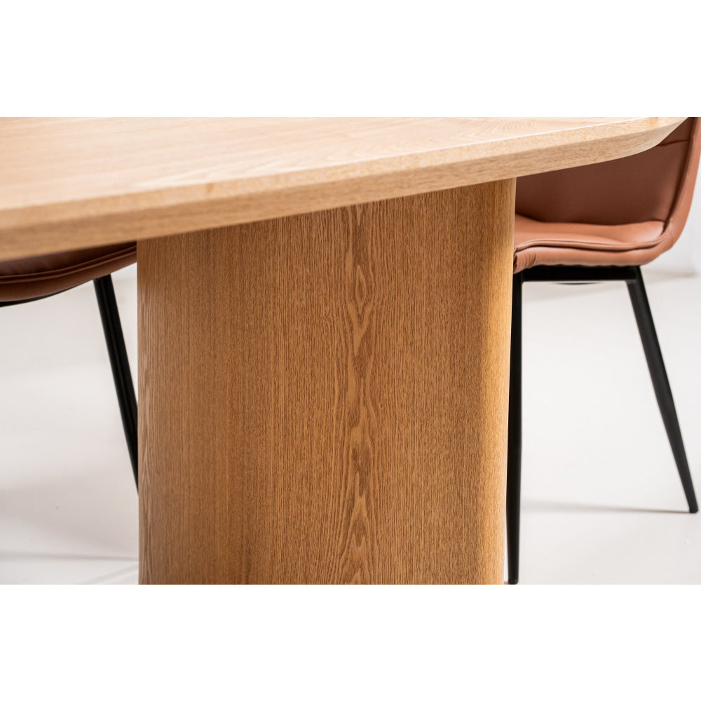 Bexley Classic Wooden Veneer Kitchen Dining Table 220cm Natural Fast shipping On sale