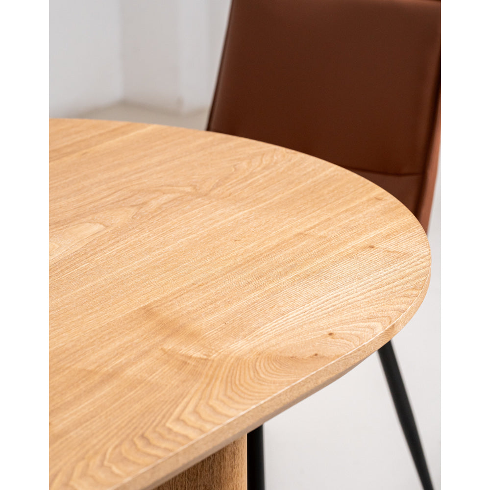 Bexley Classic Wooden Veneer Kitchen Dining Table 220cm Natural Fast shipping On sale