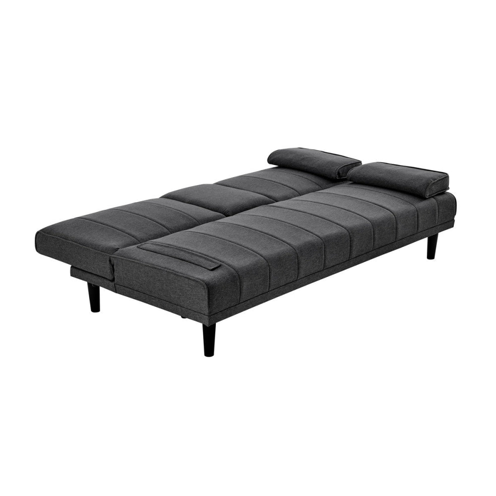 Bonita Pintuck Fabric Sofa Bed Salt & Pepper and Fast shipping On sale