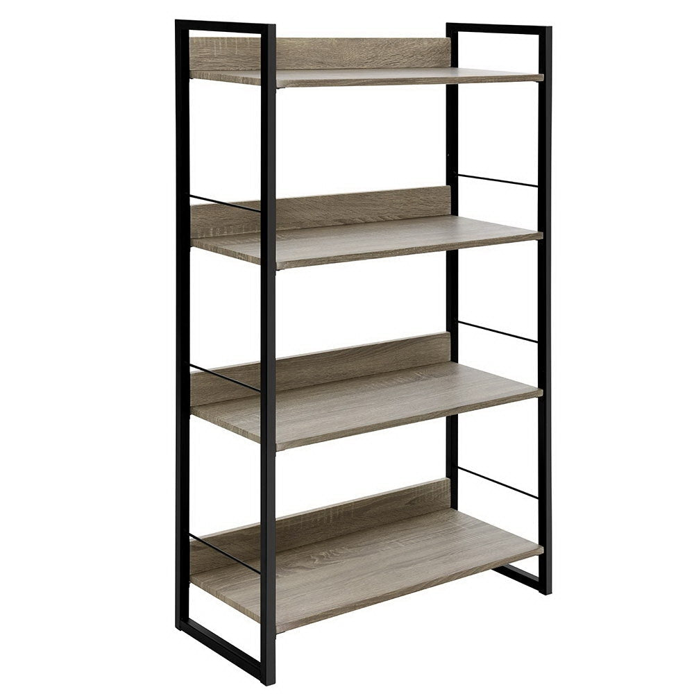Book Shelf Display Shelves Corner Wall Wood Metal Stand Hollow Storage Bookcase Fast shipping On sale