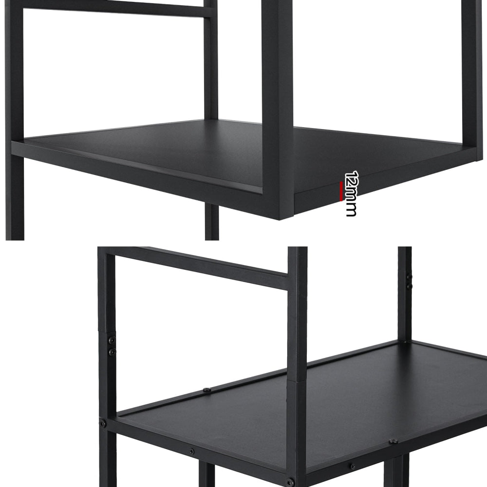 Bookshelf 5 Tiers RHYS Black Bookcase Fast shipping On sale