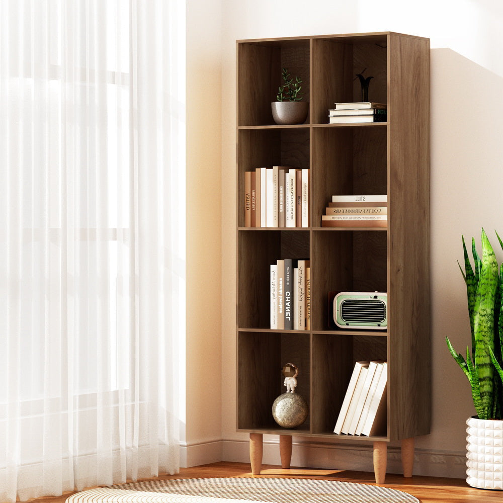 Bookshelf Bookcase 4 Tiers LEOR Walnut Fast shipping On sale