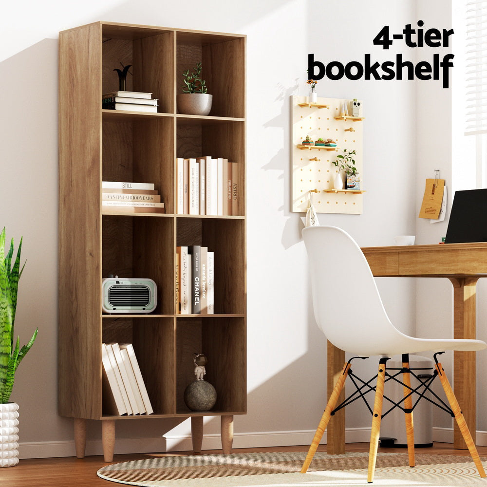 Bookshelf Bookcase 4 Tiers LEOR Walnut Fast shipping On sale