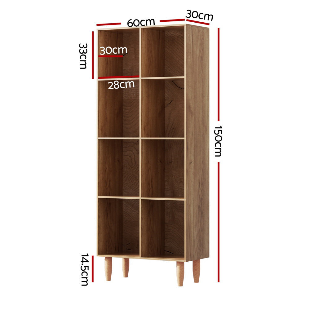 Bookshelf Bookcase 4 Tiers LEOR Walnut Fast shipping On sale