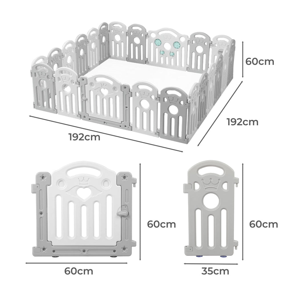 BoPeep Kids Playpen Baby Safety Gate Toddler Fence Child Play Game Toy 22 Grey Toys Fast shipping On sale
