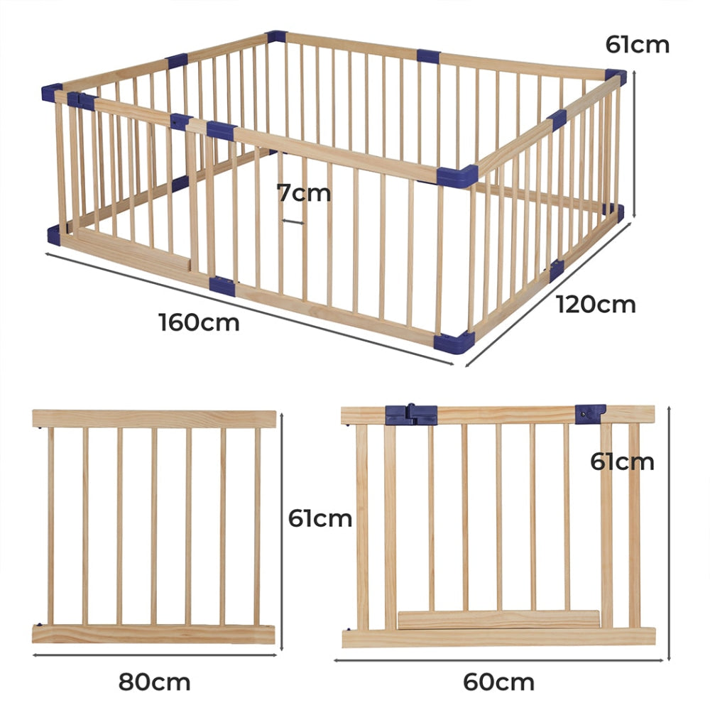 BoPeep Kids Playpen Wooden Baby Safety Gate Fence Child Play Game Toy Security M Toys Fast shipping On sale
