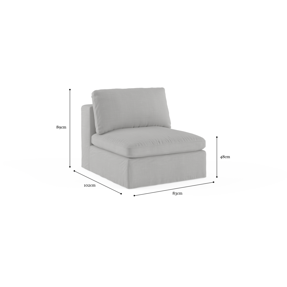 Bosco Armless Modular Sofa Piece Small Sofas Fast shipping On sale