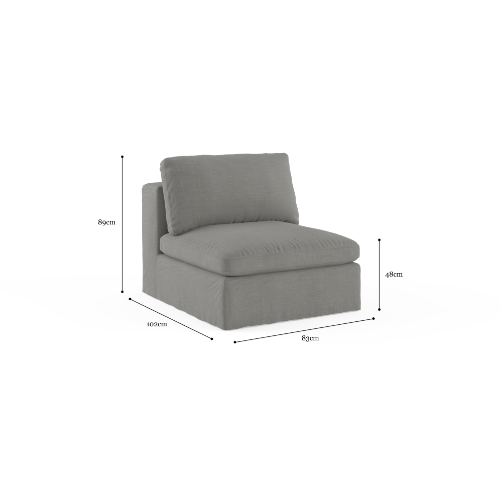 Bosco Armless Modular Sofa Piece Small Sofas Fast shipping On sale