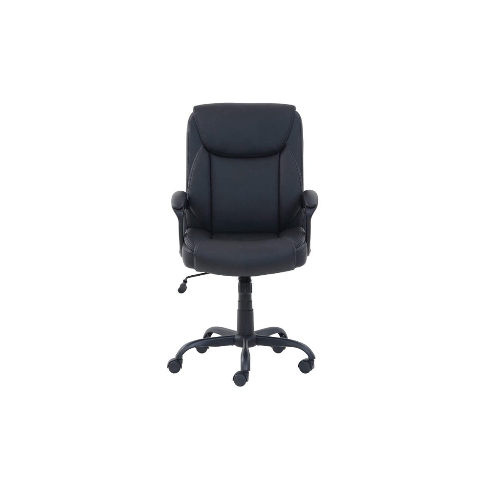 Boston PU Padded Mid Back Office Computer Working Chair Black Fast shipping On sale