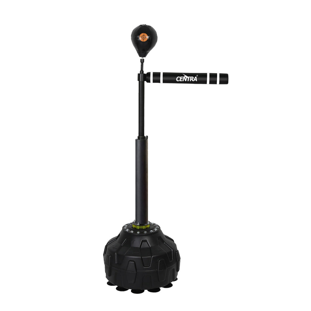 Freestanding Reflex Boxing Bag With 360° Spinning Arm & Speed Ball – Adjustable Height High-Rebound Punch Trainer (Black) Sports Fitness