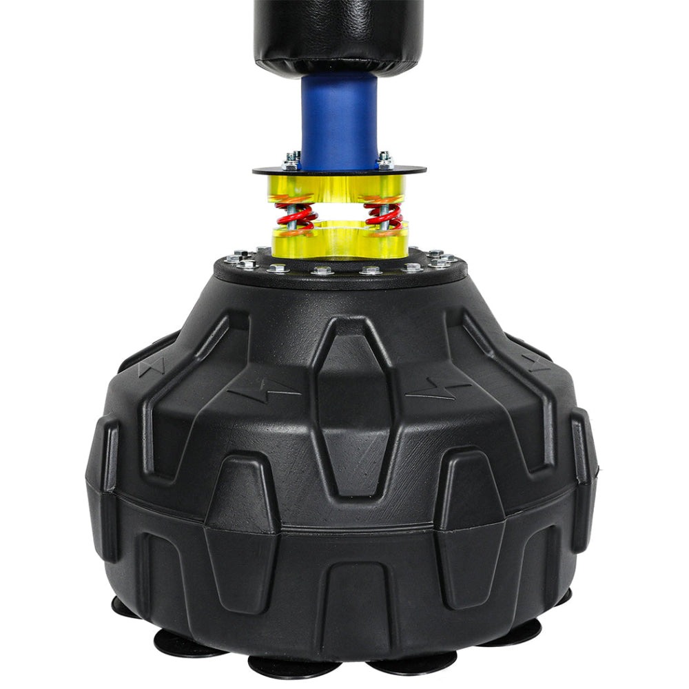 Adjustable Free-Standing Boxing Speed Ball Trainer – 360° Reflex Bar Dual Balls Shock Absorption Base Reaction Training (Black) Sports &