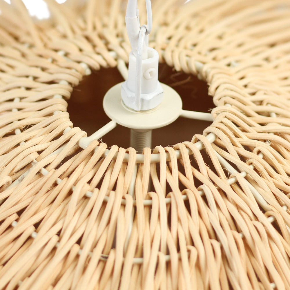 Britta Rattan Shade Oriental Hanging Pendant Light Lamp Natural/Cream Fast shipping On sale