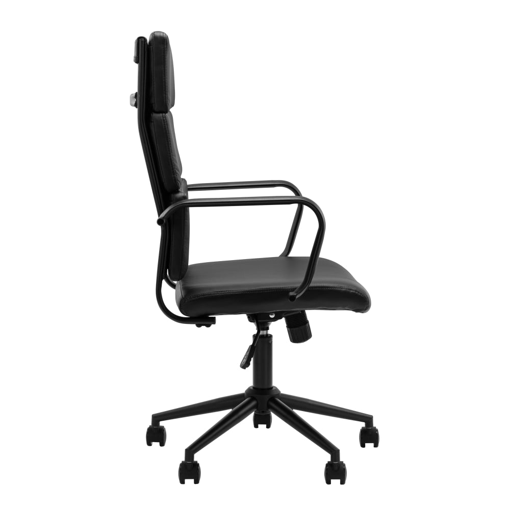 Brody PU Leather Office Computer Task Desk Chair High Back Arm Rests Black Fast shipping On sale