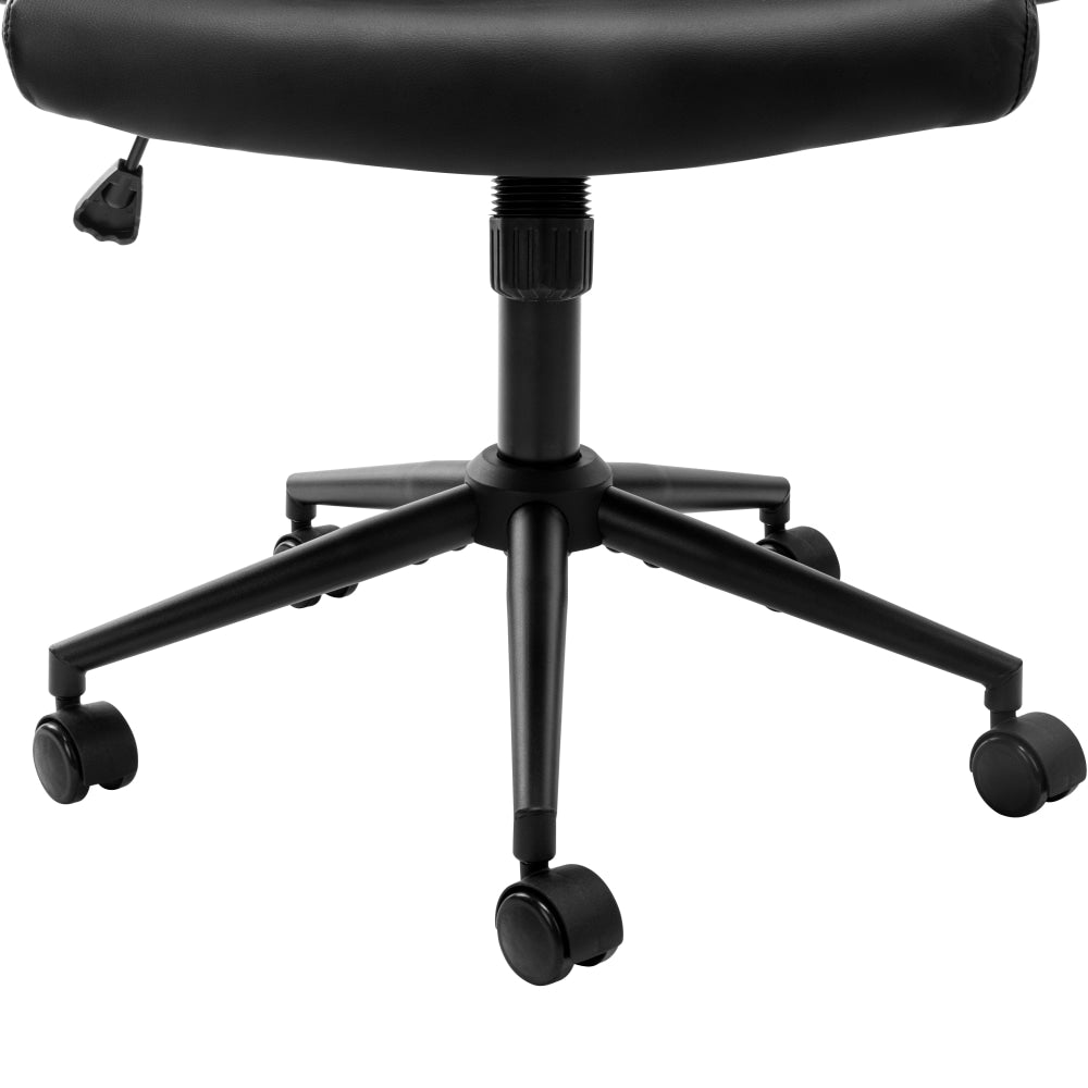 Brody PU Leather Office Computer Task Desk Chair Low Back Arm Rests Black Fast shipping On sale