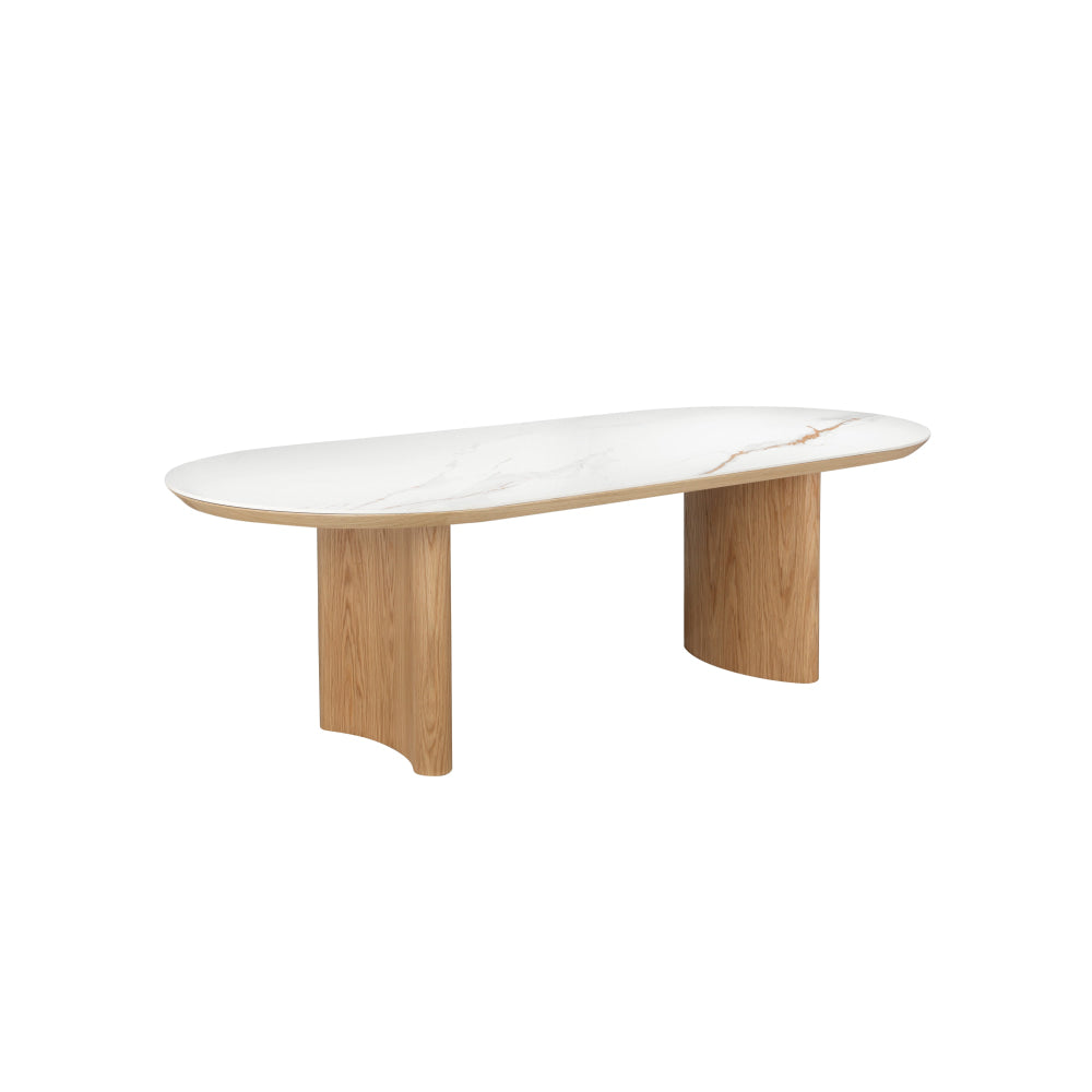Momentous Living - Bronya Matte Ceramic Top Wooden Rectangular Kitchen ...