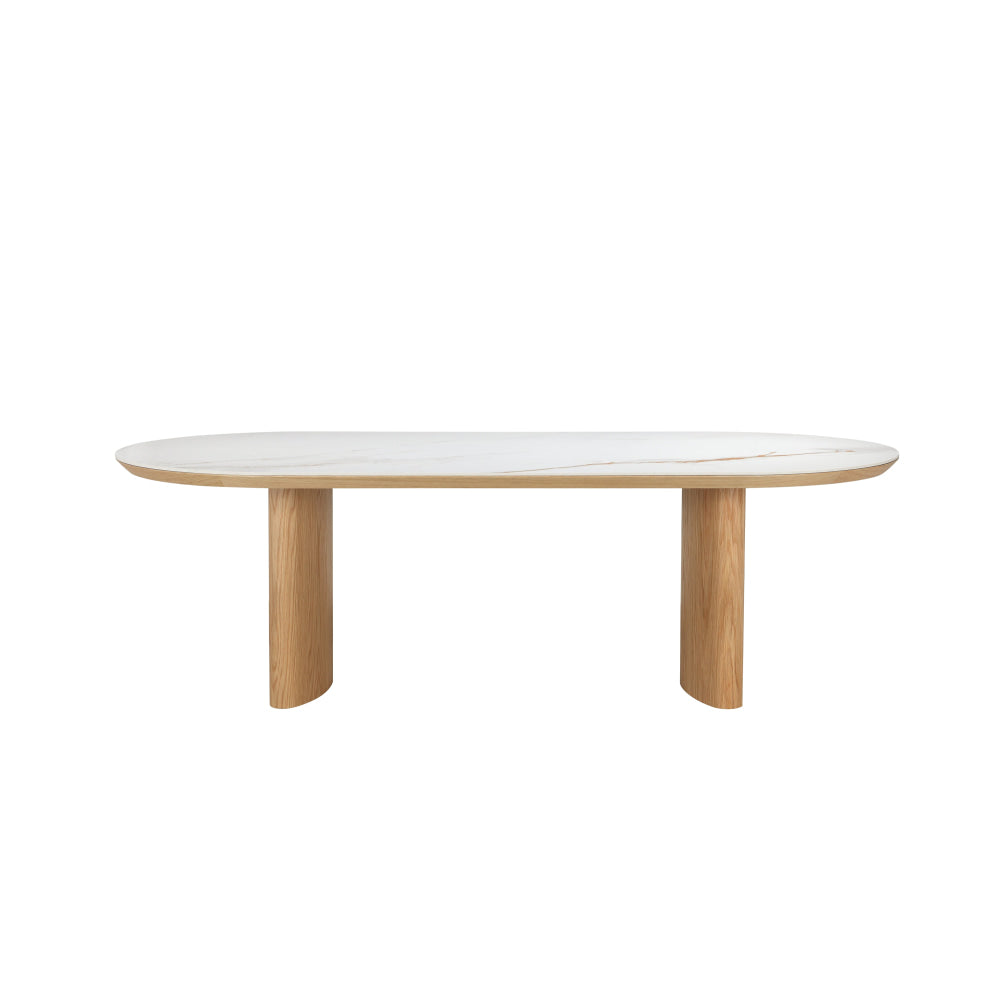 Momentous Living - Bronya Matte Ceramic Top Wooden Rectangular Kitchen ...
