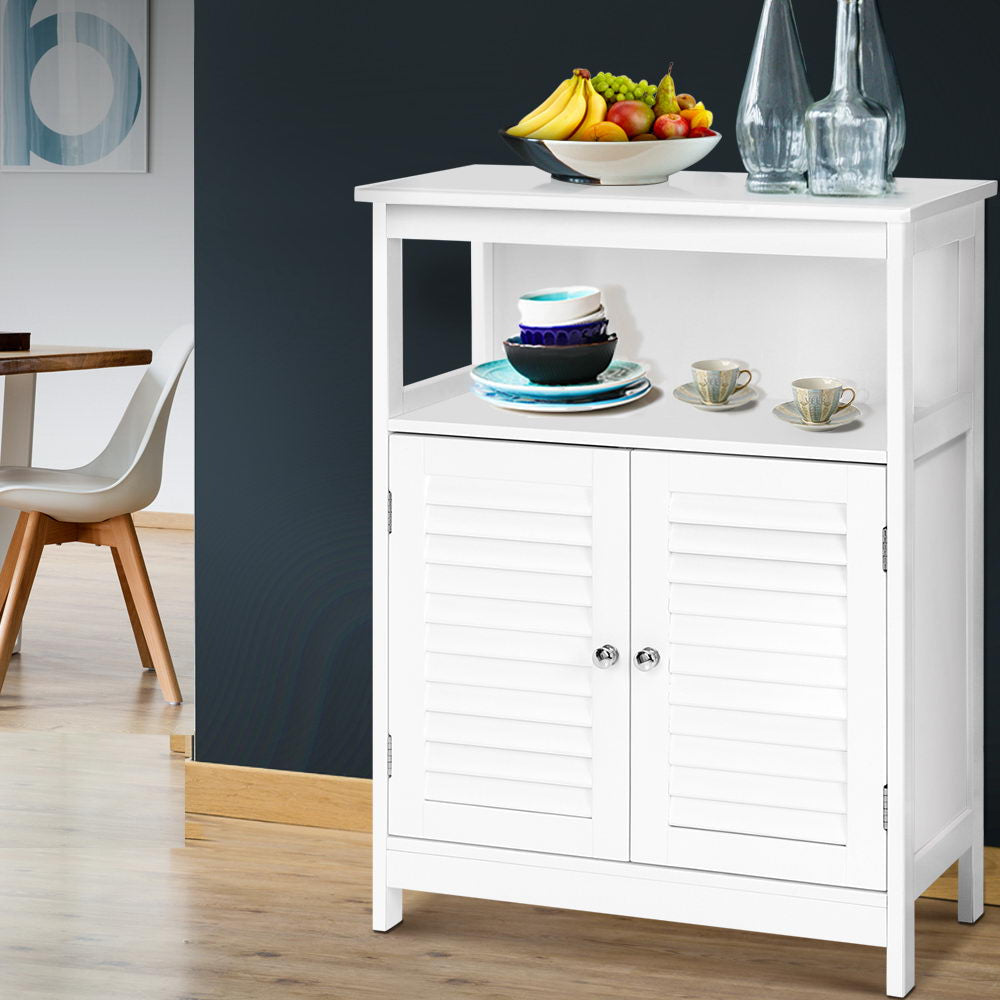 Buffet Sideboard Cabinet Kitchen Bathroom Storage Cupboard Hallway White Shelf Fast shipping On sale