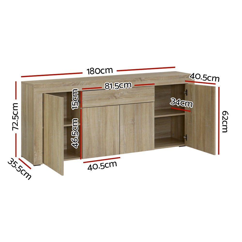 Buffet Sideboard Cabinet Storage 4 Doors Cupboard Hall Wood Hallway Table & Unit Fast shipping On sale