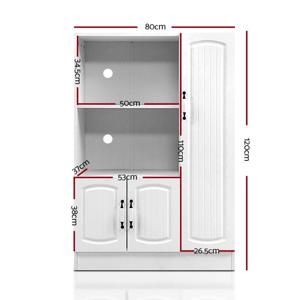 Buffet Sideboard Cabinet Storage Cupboard Doors White Kitchen Hallway & Unit Fast shipping On sale