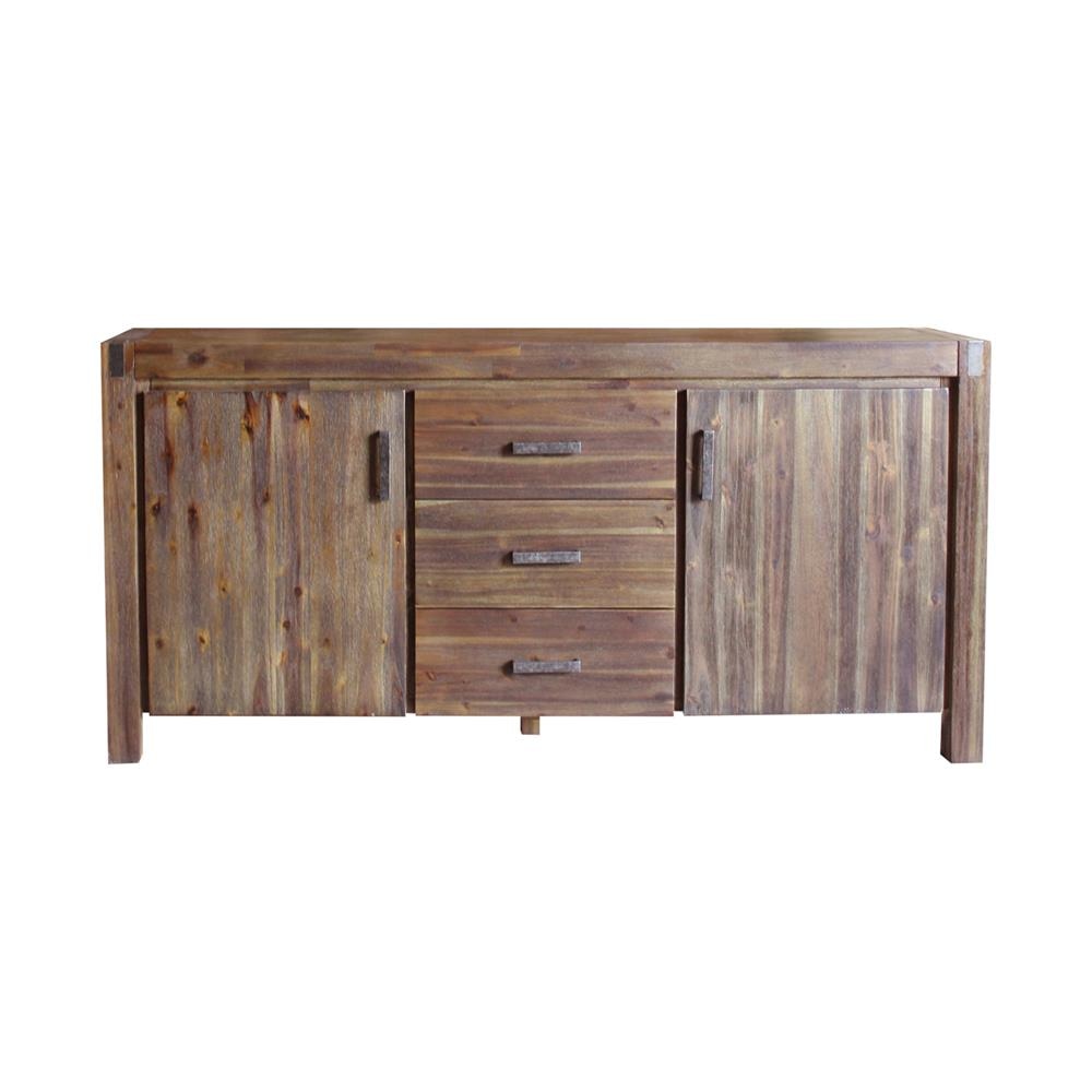 Buffet Sideboard in Chocolate Colour Constructed with Solid Acacia Wooden Frame Storage Cabinet Drawers & Unit Fast shipping On sale