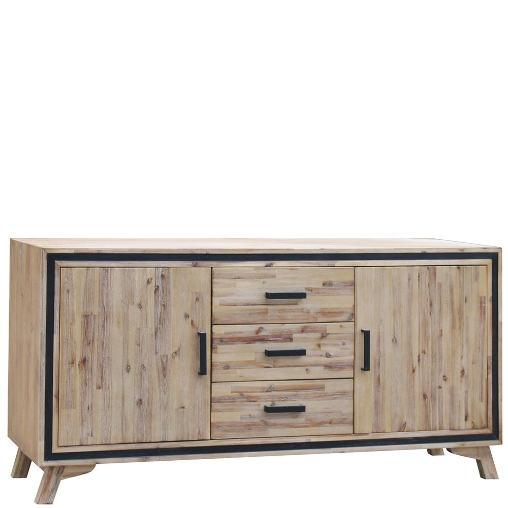 Buffet Sideboard in Oak Colour Constructed with Solid Acacia Wooden Frame Storage Cabinet Drawers & Unit Fast shipping On sale