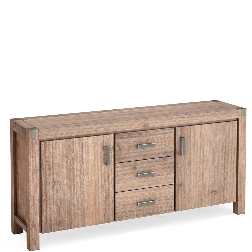 Buffet Sideboard in Oak Colour Constructed with Solid Acacia Wooden Frame Storage Cabinet Drawers & Unit Fast shipping On sale