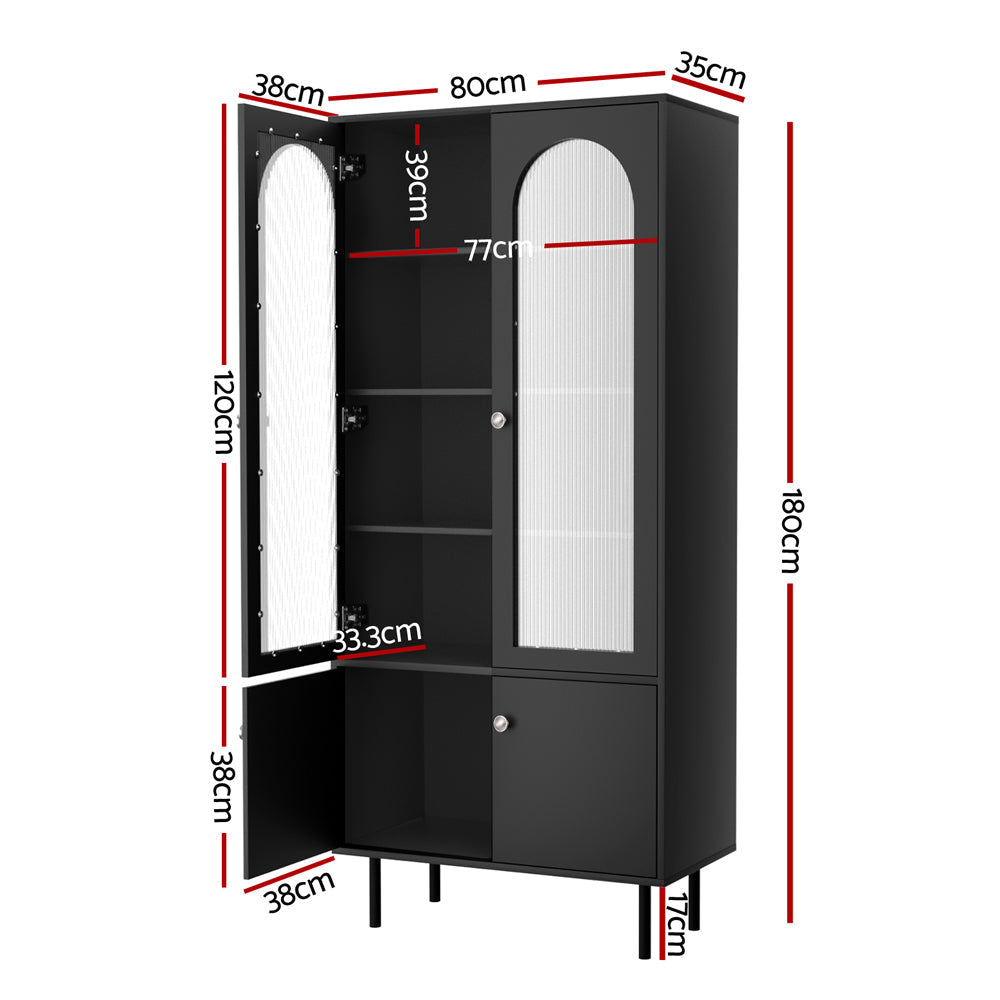 Buffet Unit Sideboard Cupboard Storage Cabinet Black & Fast shipping On sale