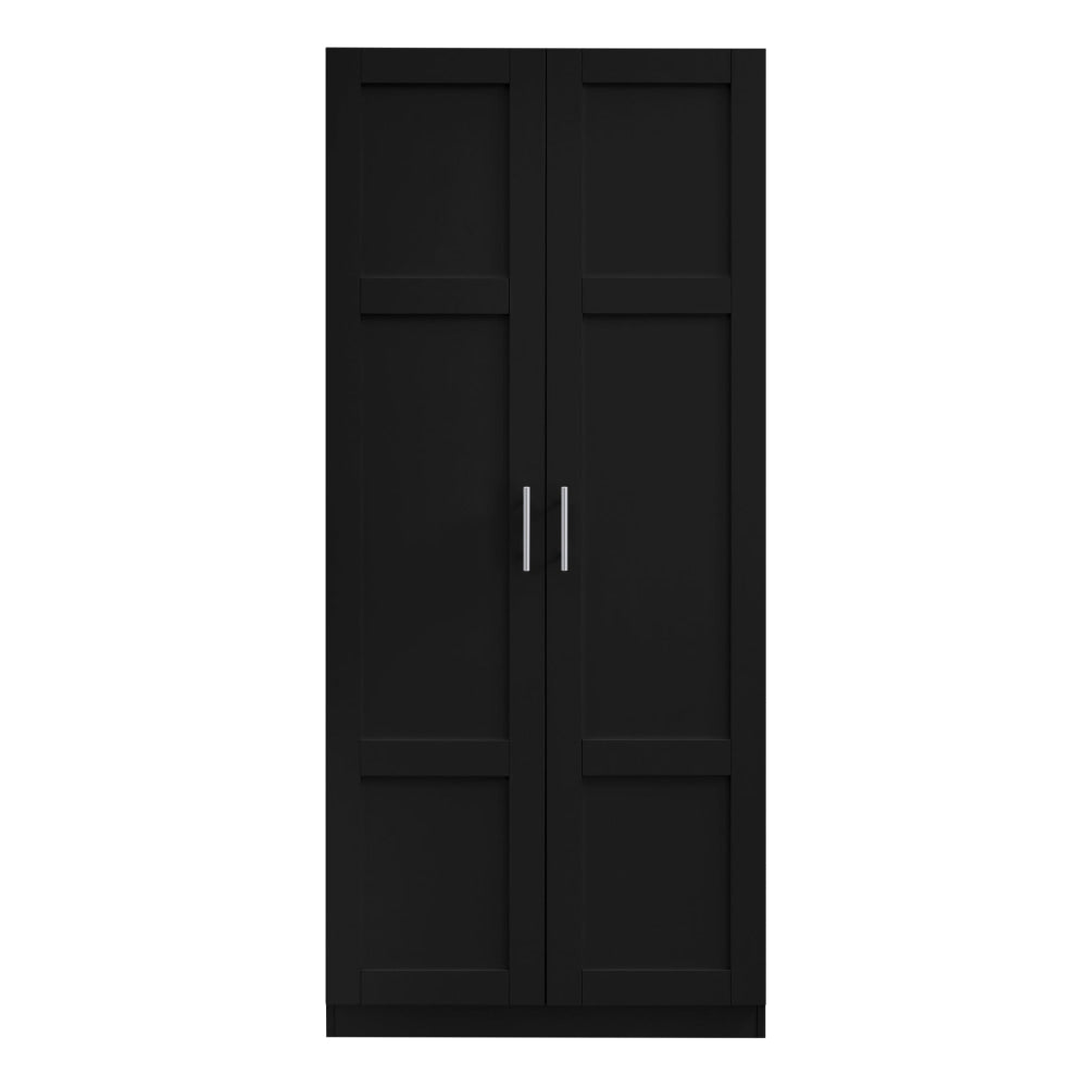 Caddo Modern 2-Doors Tall Broom Cupboard 5-Tier Storage Cabinet Black Fast shipping On sale