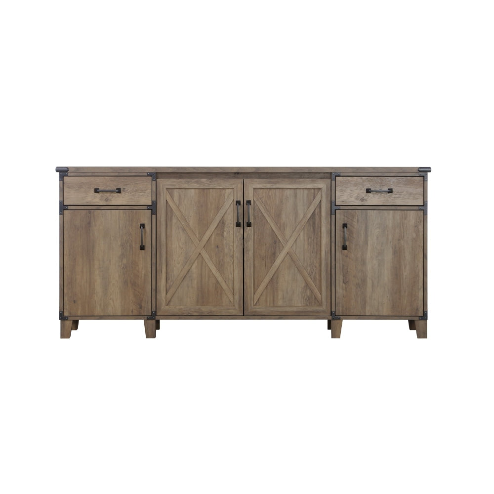 Cairo Credenza Office Storage Cabinet Sideboard W/ Doors - Rustic Oak & Buffet Unit Fast shipping On sale