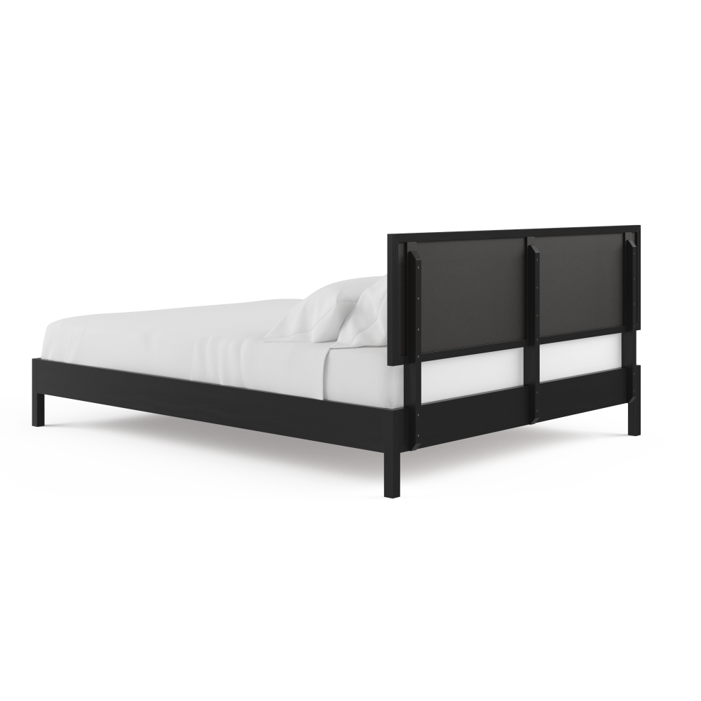 Caledonia Rattan Bed Frame Black Queen Size Fast shipping On sale