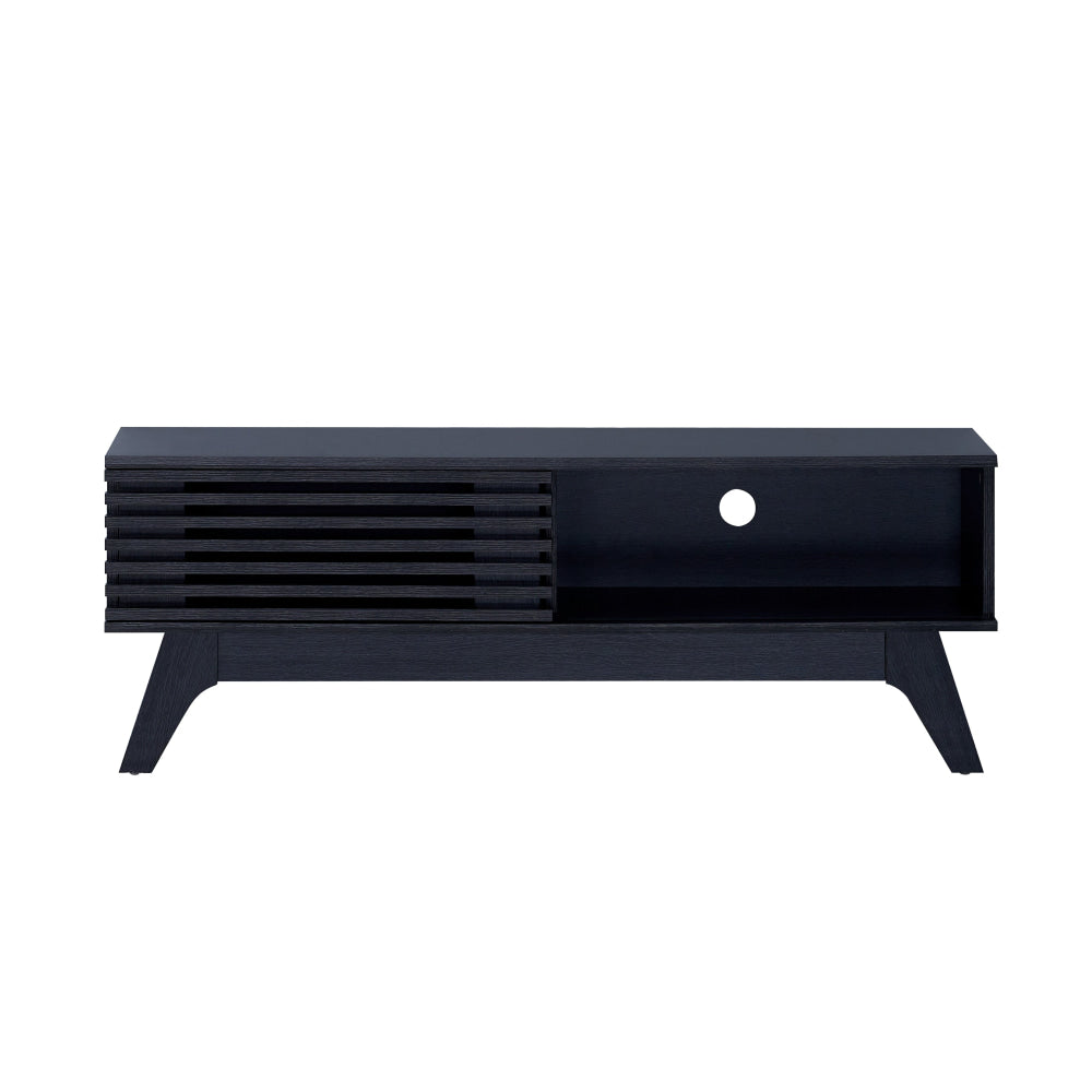 Camille Wooden Lowline Entertainment Unit TV Stand 120cm 1-Door Black Fast shipping On sale